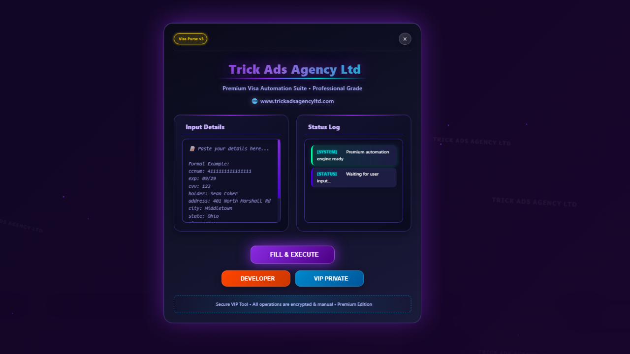 Visa Alert Cards Adder Tool Premium Book