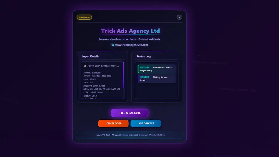 Visa Alert Cards Adder Tool Premium Book